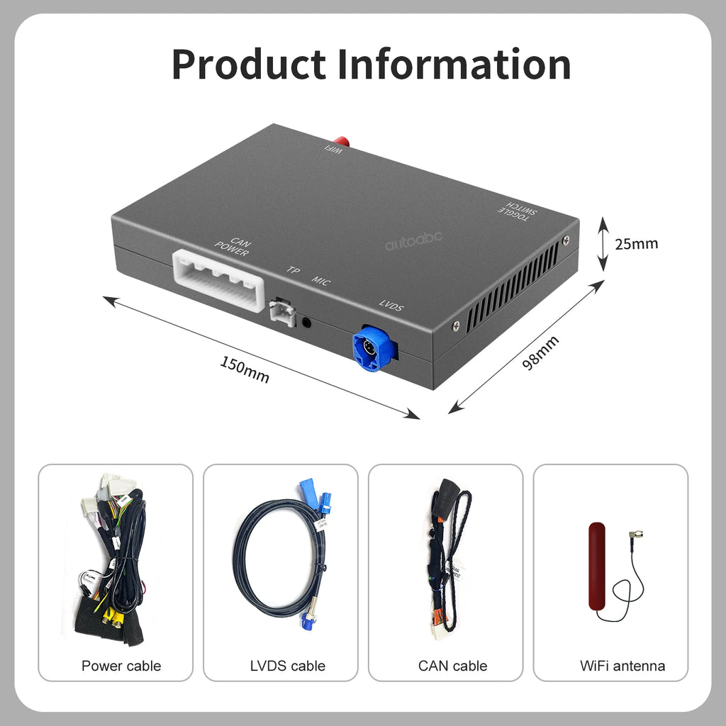 Interface Autoabc CarPlay et Android Auto pour Lexus – Modèle A15H – Garantie 1 an
