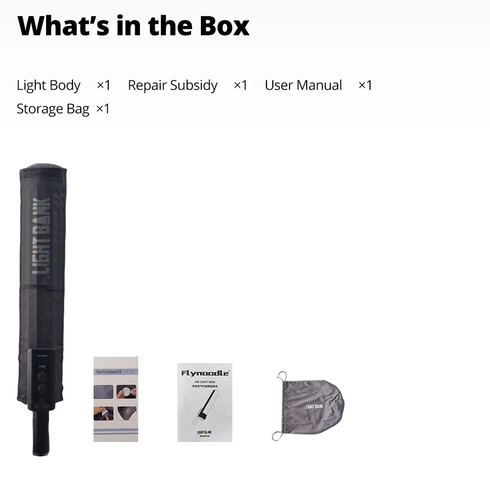 Flynoodle F30B Inflatable Softbox LED Video Light – 30W Portable Fotografie & Vlog Licht