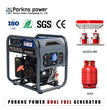 Porkns Dual Fuel Generator 3,2–5 kW – Benzin- und Gasgenerator für Zuhause und Camping