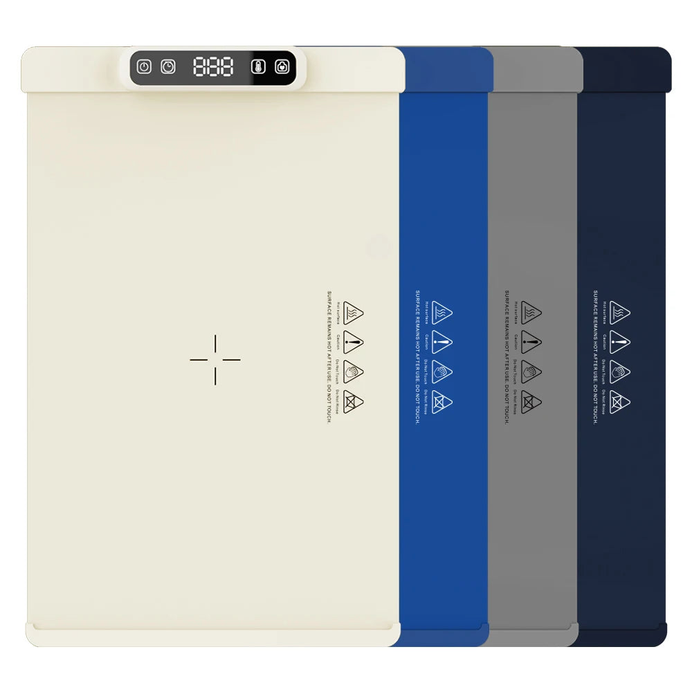 Plateau chauffant électrique pliable – Plateau chauffant alimentaire en silicone avec contrôle de la température