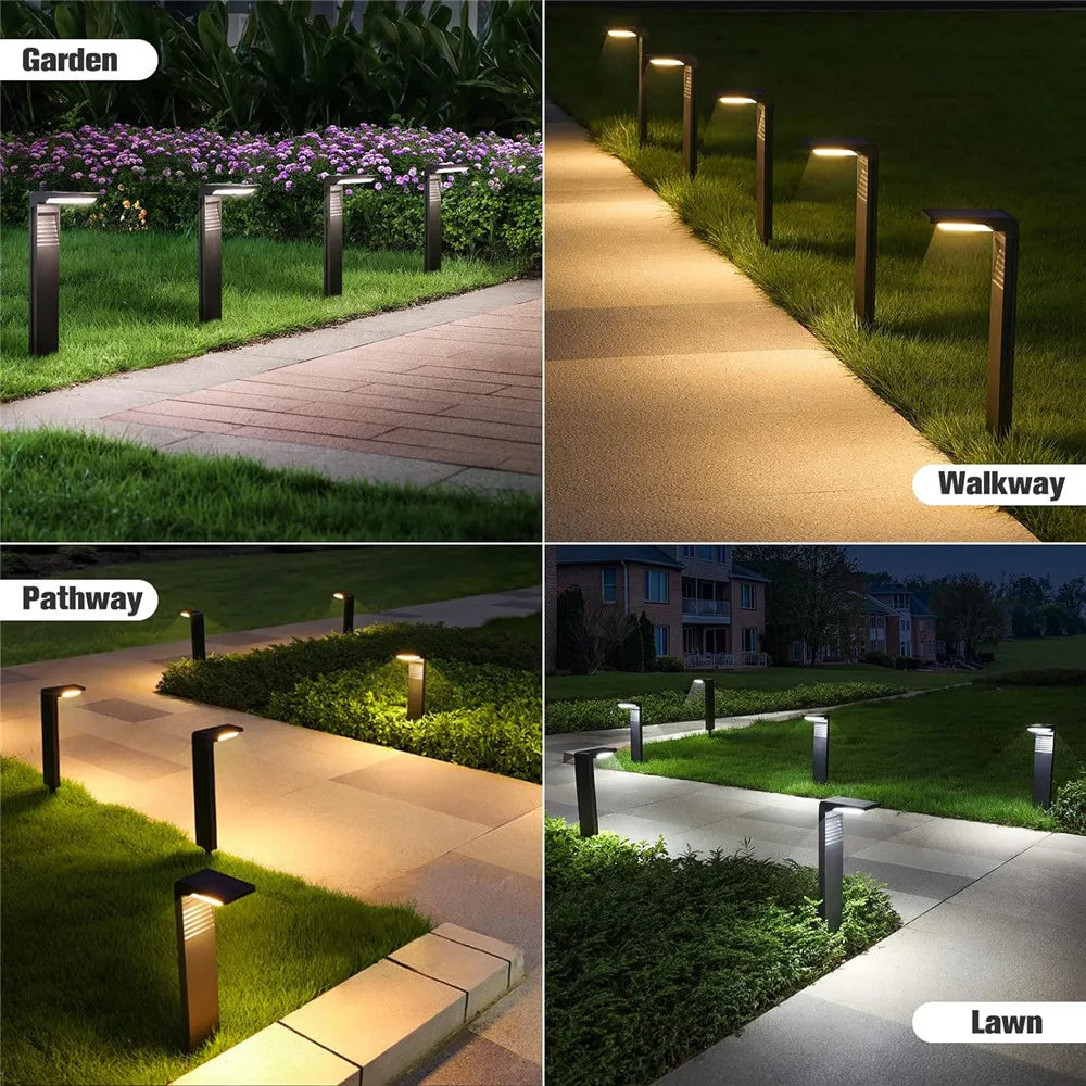 DVOLADOR Éclairage solaire de jardin – Lampes de pelouse LED étanches (IP65)