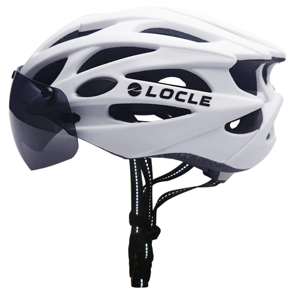 🚴 Casque de vélo LOCLE avec lunettes magnétiques – Casque VTT et vélo de route ultraléger avec visière pare-soleil