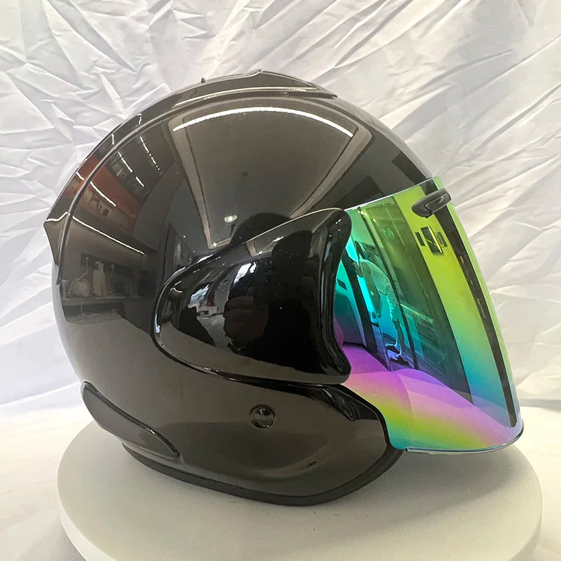 🏍️ Casque Moto Jet 3/4 – Casque Rétro Cruiser & Harley Homologué DOT/ECE