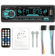 Hippcron 1DIN Bluetooth-Autoradio mit MP3-Player – 4x60W FM-Radio mit USB-, TF- und AUX-Anschluss