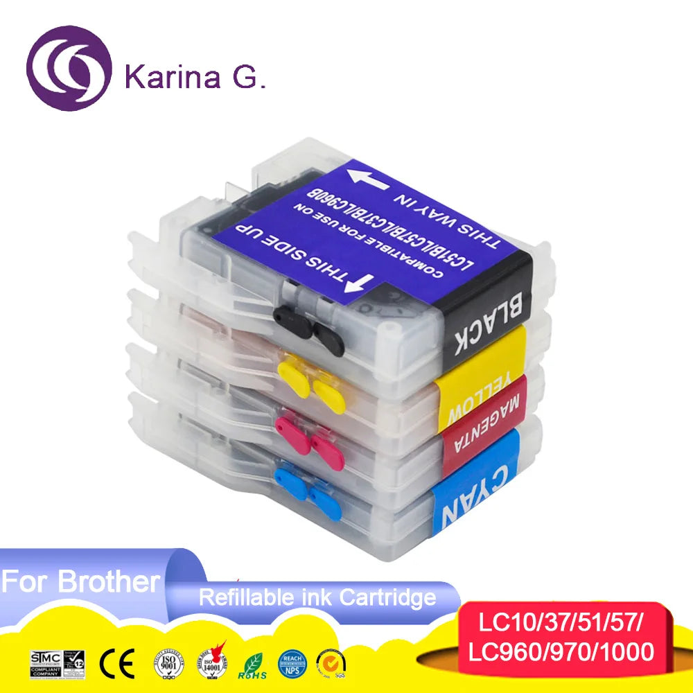 Karina G. LC10 / LC37 / LC51 / LC57 / LC960 / LC970 / LC1000 Hervulbare Cartridge voor Brother