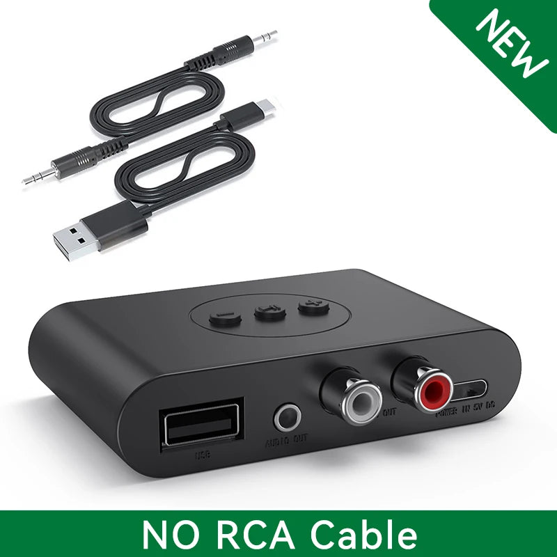 Bluetooth 5.2 Audio Receiver met NFC – Draadloze AUX & RCA Adapter voor Auto, Speakers en Versterkers