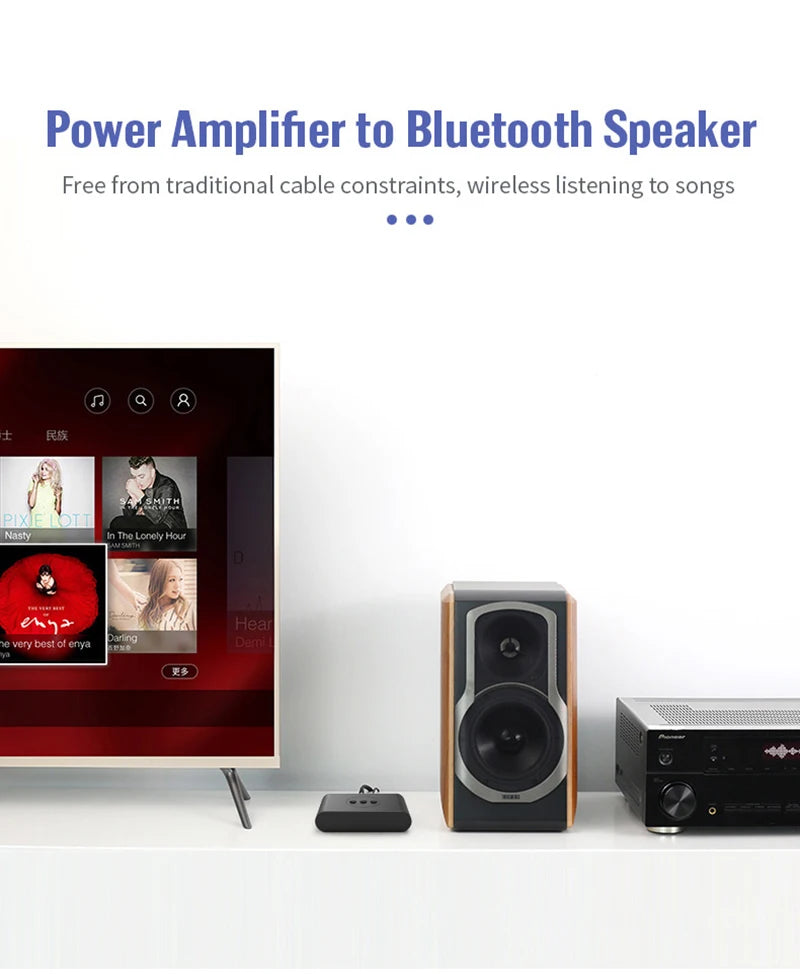 Bluetooth 5.2 Audio Receiver met NFC – Draadloze AUX & RCA Adapter voor Auto, Speakers en Versterkers