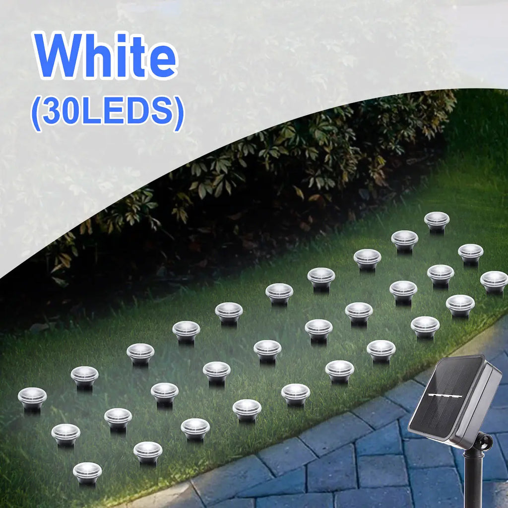 🌟 Lampe de chemin solaire à LED – 15/30 LED avec 8 modes d'éclairage (étanche)
