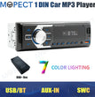 Autoradio MOPECT DAB+ 1-DIN Bluetooth – Lecteur MP3 avec 2 ports USB, carte TF, entrée auxiliaire et télécommande