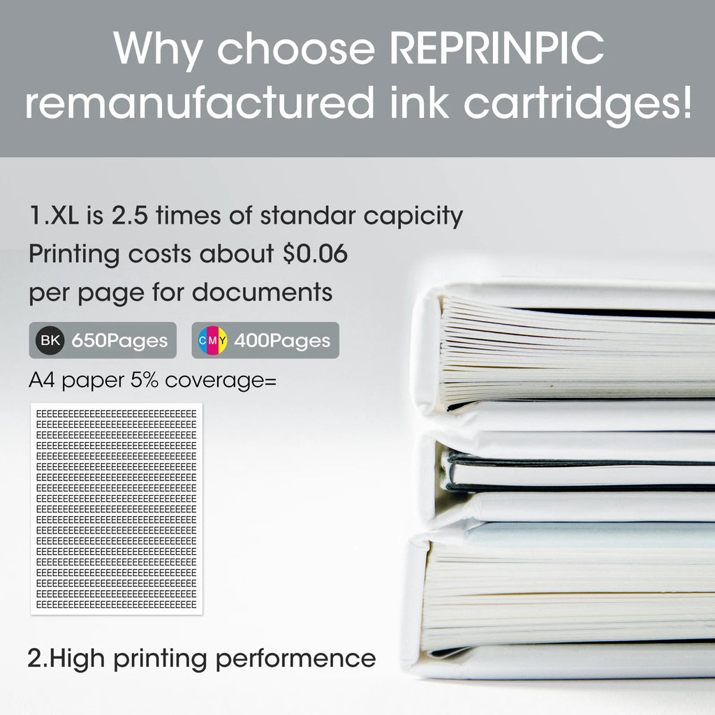 Reprinpic 664XL Tintenpatrone, kompatibel mit HP DeskJet Druckern