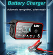 Chargeur de batterie intelligent EAFC 12V pour voiture – Chargeur de batterie 12V avec réparation par impulsions et écran LCD