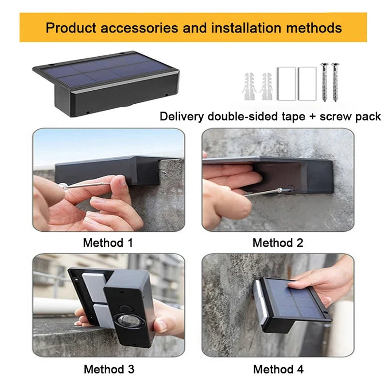 🔆 JXLIGHL LED Solar Wandlamp – IP65 Waterdichte Buitenverlichting (SL-718)