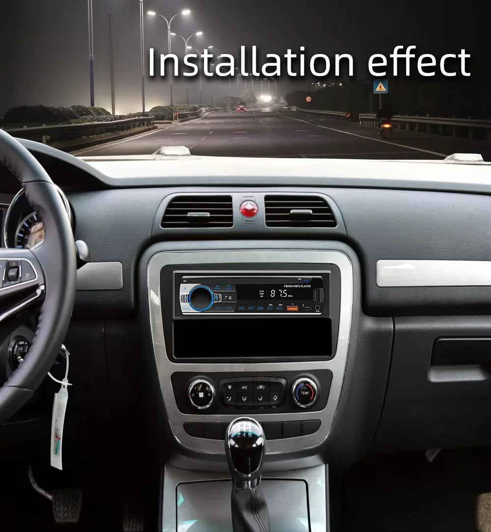 Autoradio stéréo Bluetooth BQCC 60 W x4 – Lecteur MP3 avec radio FM, USB et carte SD