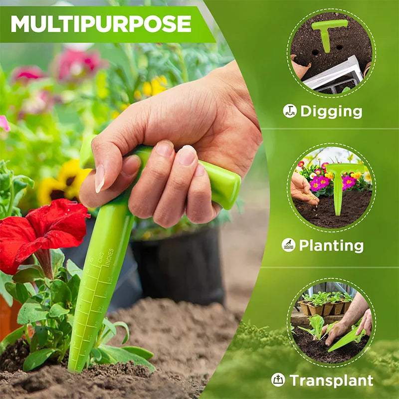 Ensemble de semoir de jardin – Aide au semis manuel avec distributeur de graines réglable