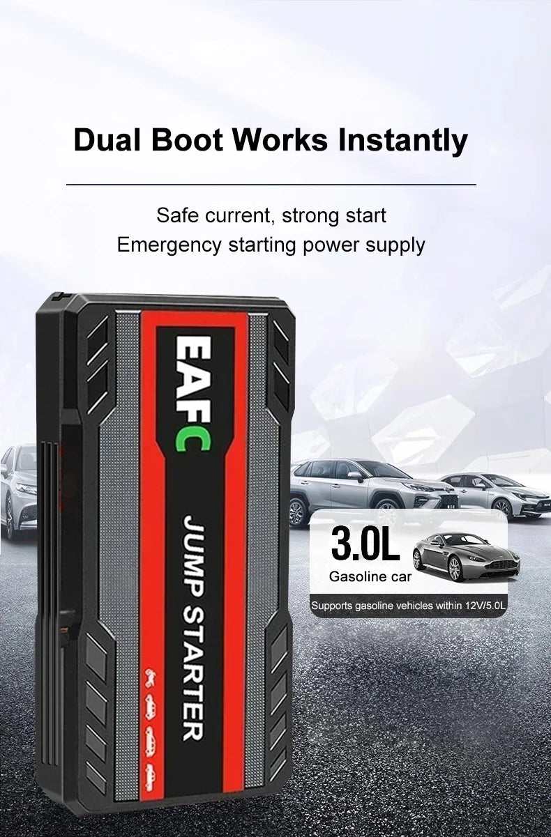 EAFC 2000A Starthilfegerät für Autos – 12V Batterieverstärker & Powerbank (600A / 2000A)