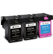 Cartouche d'encre CRTBOTW 652XL compatible avec les imprimantes HP DeskJet et ENVY