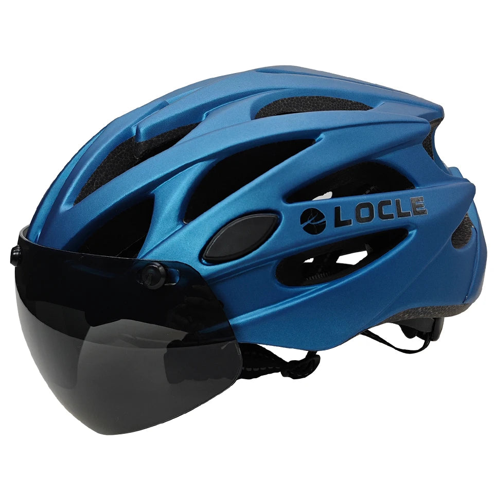 🚴 Casque de vélo LOCLE avec lunettes magnétiques – Casque VTT et vélo de route ultraléger avec visière pare-soleil
