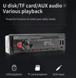 Podofo 1DIN Bluetooth Autoradio MP3 Speler – FM Radio, USB, AUX & TF Kaart met Afstandsbediening