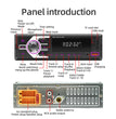 Autoradio MP3 Bluetooth MOPECT 1DIN – FM, USB, TF et AUX avec éclairage 7 couleurs