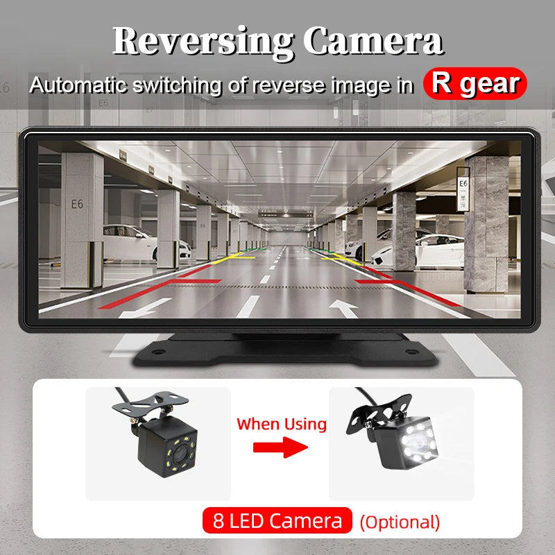 10.26" Car Mirror Radio Multimedia Player – Wireless CarPlay & Android Auto met Bluetooth