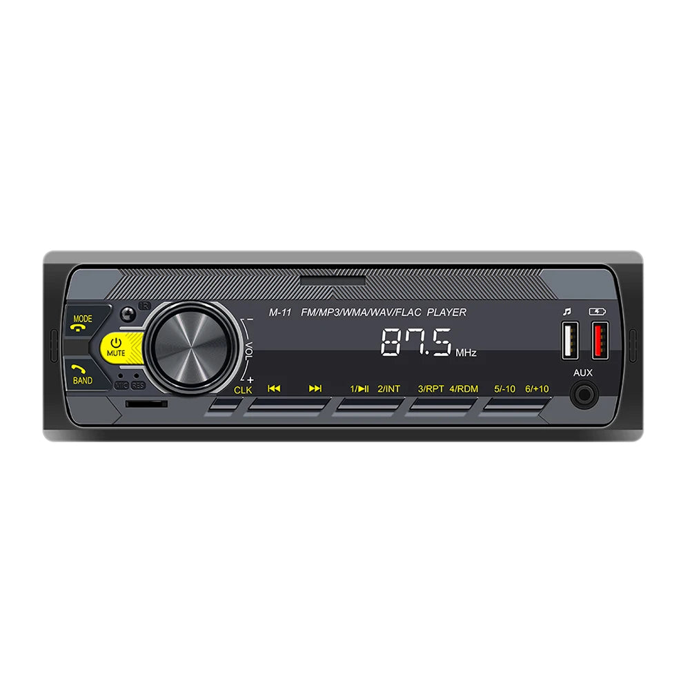 Podofo 1DIN Bluetooth Autoradio MP3 Speler – FM Radio, USB, AUX & APP Remote Control