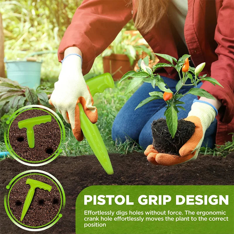 Ensemble de semoir de jardin – Aide au semis manuel avec distributeur de graines réglable