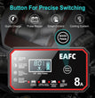 Chargeur de batterie intelligent EAFC 12V pour voiture – Chargeur de batterie 12V avec réparation par impulsions et écran LCD