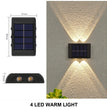 🔆 ZHIYU Solar Wandlamp Up & Down – Waterdichte LED Wall Washer