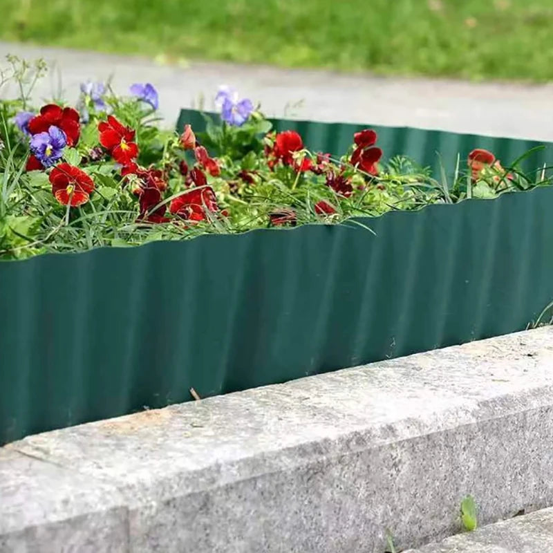 Bordure de jardin flexible – Design ondulé, résistante aux mauvaises herbes, séparation des bordures