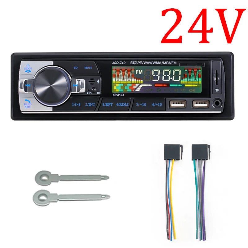 Autoradio MP3 Bluetooth SINOVCLE 1DIN – Radio FM 4 x 60 W avec USB, AUX et lecteur de carte TF + télécommande