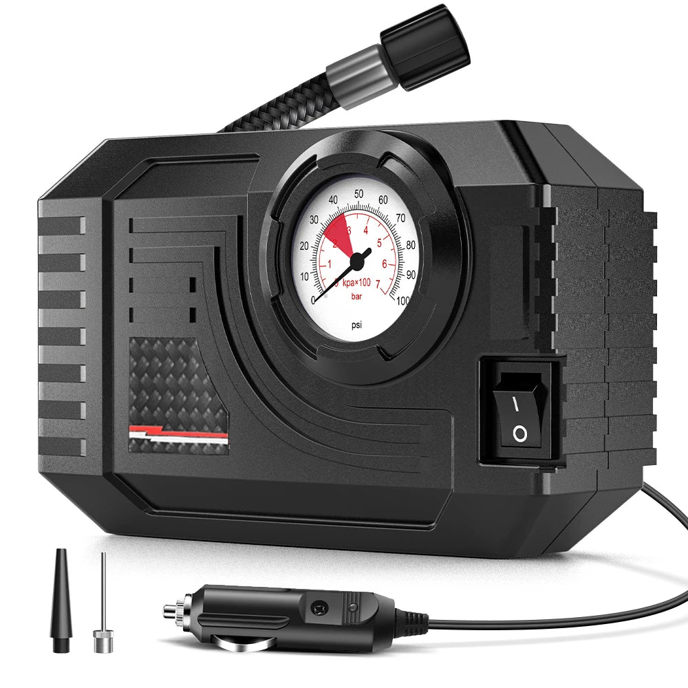 Mini pompe à air électrique pour voiture et vélo – Pompe à pression de pneus portable
