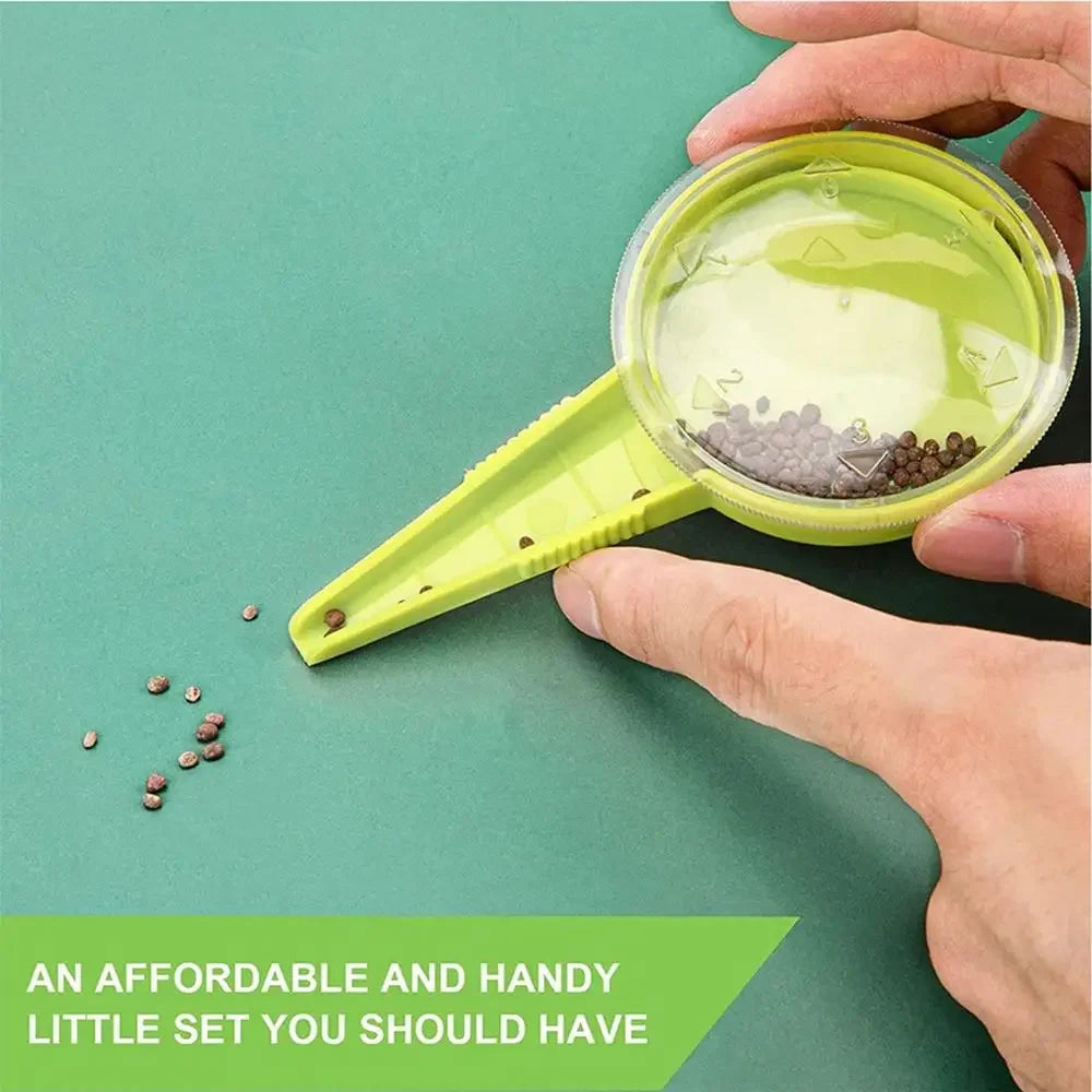 Ensemble de semoir de jardin – Aide au semis manuel avec distributeur de graines réglable