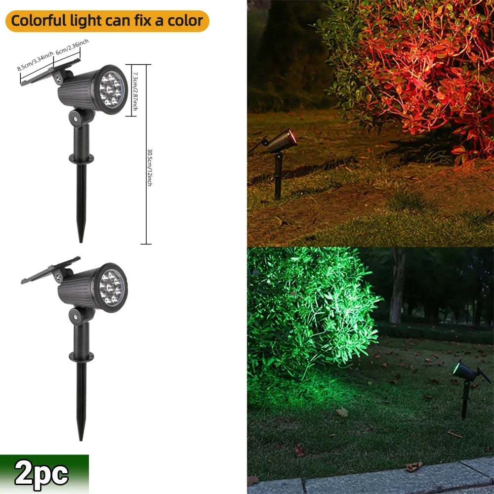 🌈 Heinast 9 LED Solar-Strahler RGB – IP65 Wasserdichte Gartenstrahler (dimmbar)