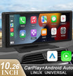 10.26" Car Mirror Radio Multimedia Player – Wireless CarPlay & Android Auto met Bluetooth