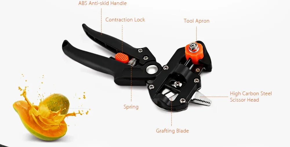 Sécateur et greffoir TOTNEND – Sécateur pour arbres fruitiers + 2 lames supplémentaires (27 cm)