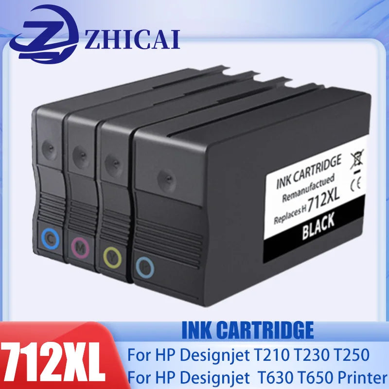 Cartouche d'encre compatible FANHANG 712/712XL avec puce stable pour HP DesignJet
