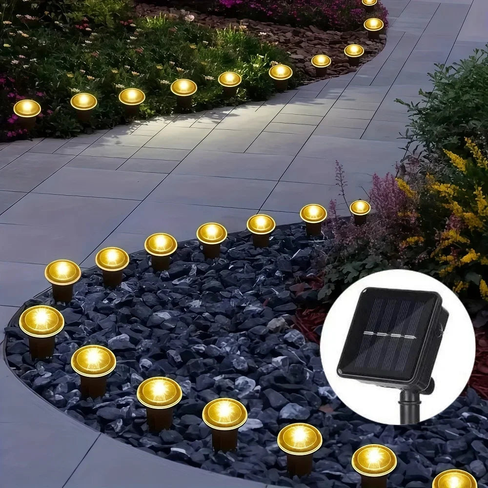 🌞 Solarbetriebene LED-Gartenwegleuchte – IP68 wasserdichte Solarbeleuchtung mit Touch-Steuerung 