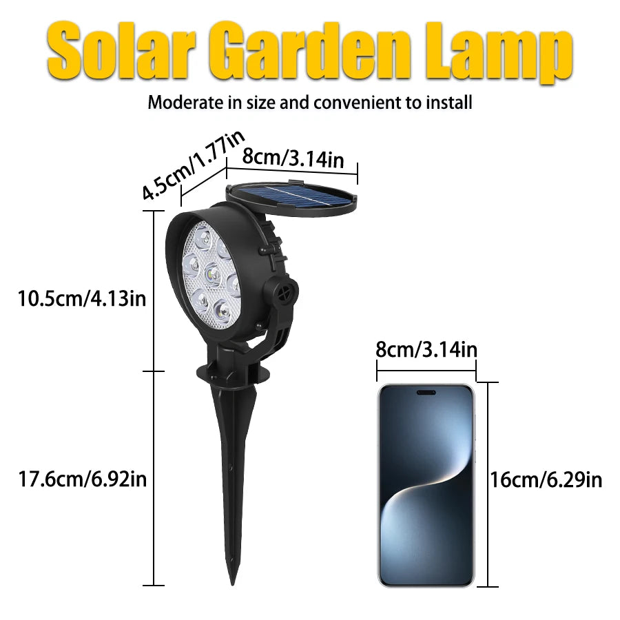 🌈 Heinast 9 LED Solar-Strahler RGB – IP65 Wasserdichte Gartenstrahler (dimmbar)