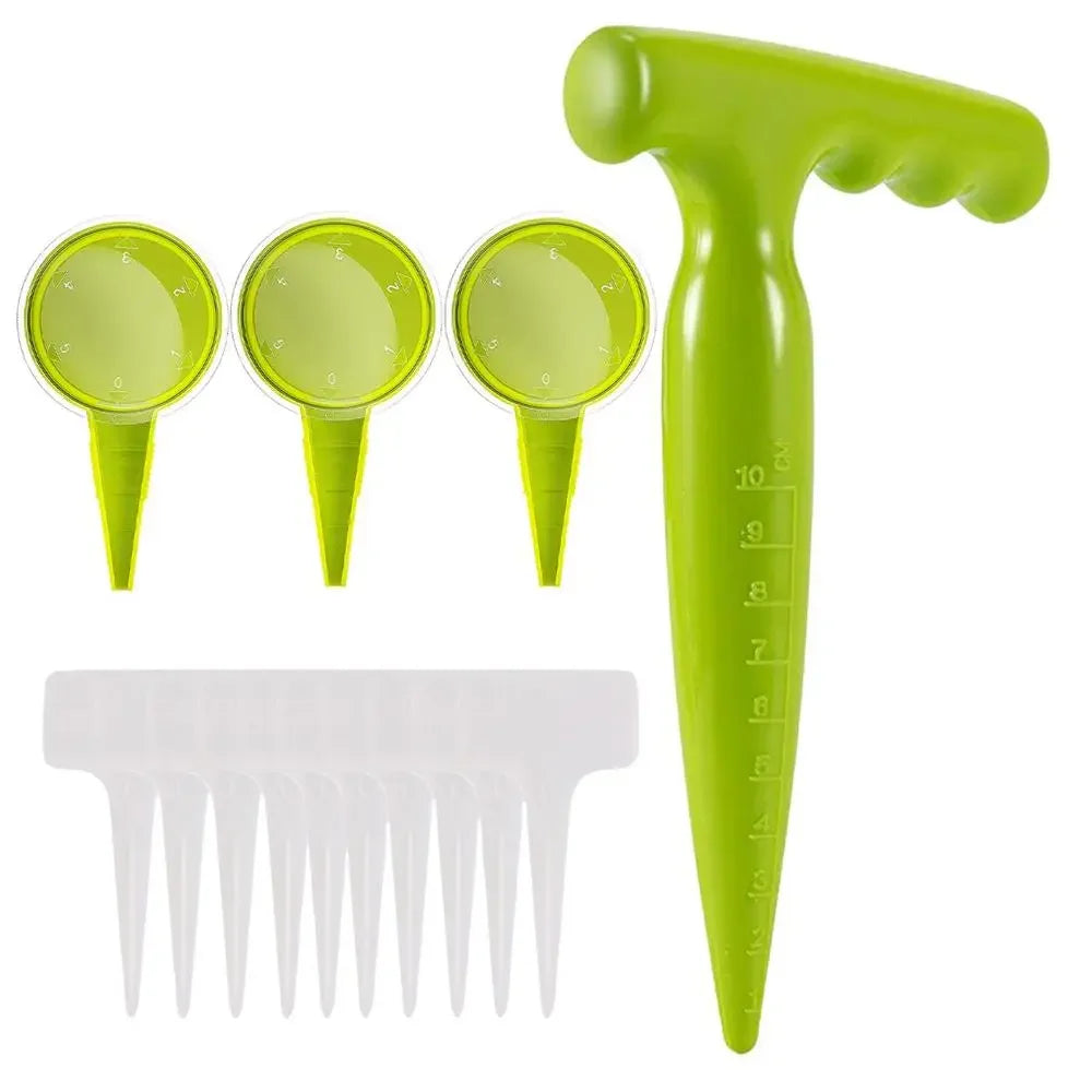 Ensemble de semoir de jardin – Aide au semis manuel avec distributeur de graines réglable