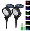 🌈 Heinast 9 LED Solar-Strahler RGB – IP65 Wasserdichte Gartenstrahler (dimmbar)