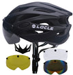 🚴 Casque de vélo LOCLE avec lunettes magnétiques – Casque VTT et vélo de route ultraléger avec visière pare-soleil