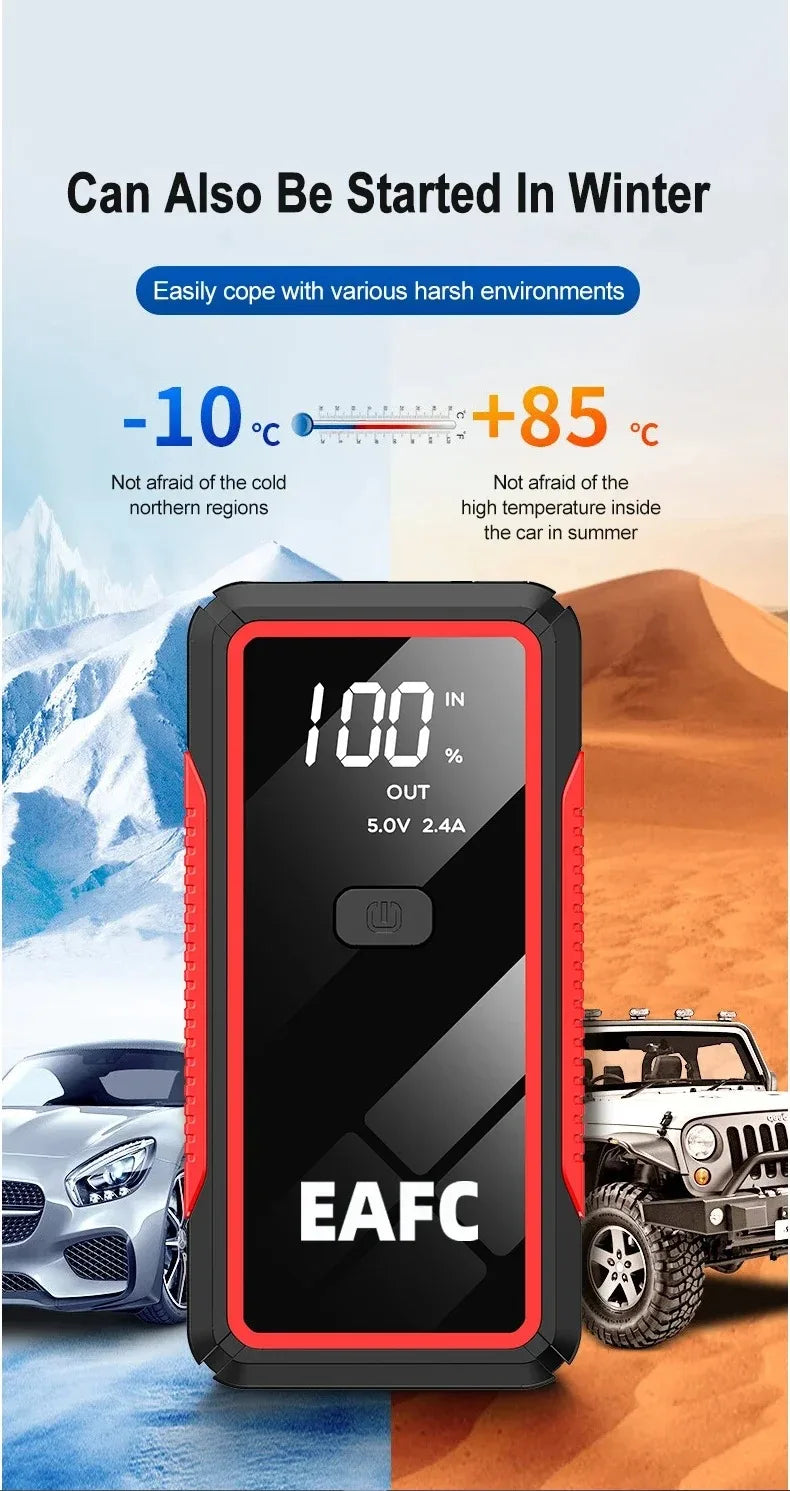 EAFC 2000A Starthilfegerät für Autos – 12V Batterieverstärker & Powerbank (600A / 2000A)
