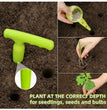 Ensemble de semoir de jardin – Aide au semis manuel avec distributeur de graines réglable