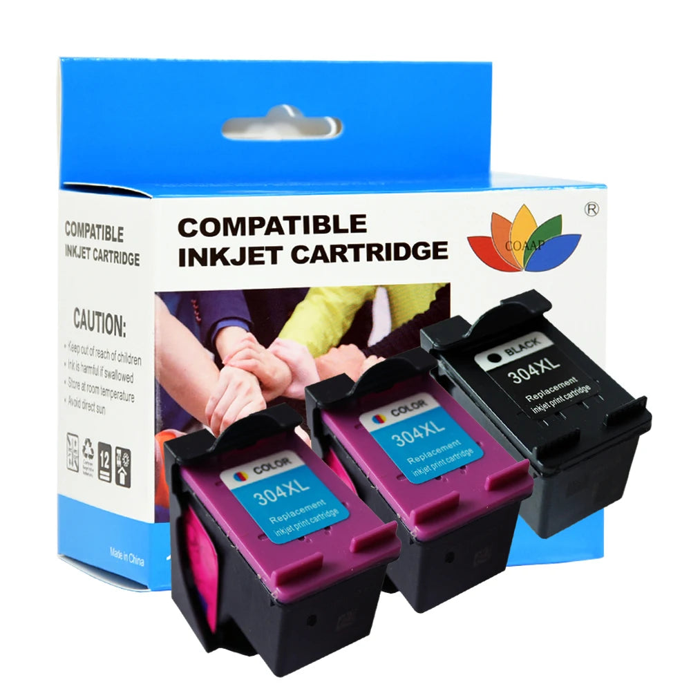 COAAP 304XL Tintenpatrone kompatibel mit HP ENVY 5000 & DeskJet 2600 / 3700 Serie