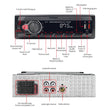 Podofo 1DIN Bluetooth Autoradio MP3 Speler – FM Radio, USB, AUX & TF Kaart met Afstandsbediening
