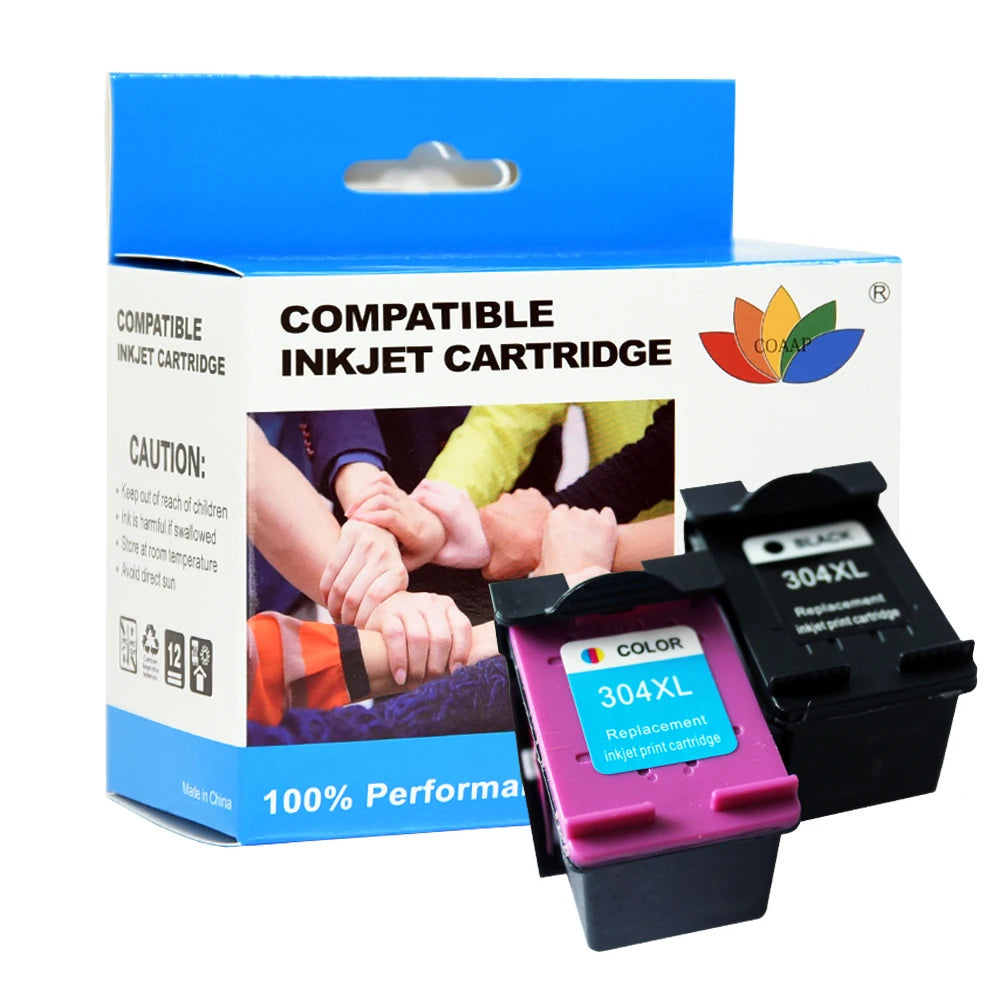 COAAP 304XL Tintenpatrone kompatibel mit HP ENVY 5000 & DeskJet 2600 / 3700 Serie