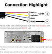 Hippcron 1DIN Bluetooth-Autoradio mit MP3-Player – 4x60W FM-Radio mit USB-, TF- und AUX-Anschluss