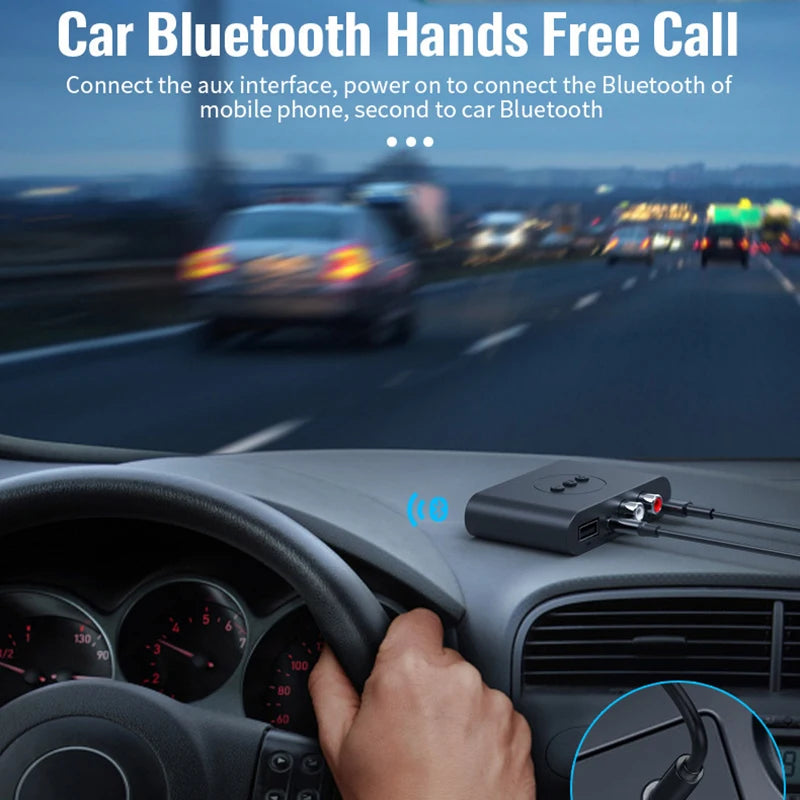 Bluetooth 5.2 Audio Receiver met NFC – Draadloze AUX & RCA Adapter voor Auto, Speakers en Versterkers