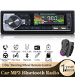 Autoradio MP3 Bluetooth SINOVCLE 1DIN – Radio FM 4 x 60 W avec USB, AUX et lecteur de carte TF + télécommande
