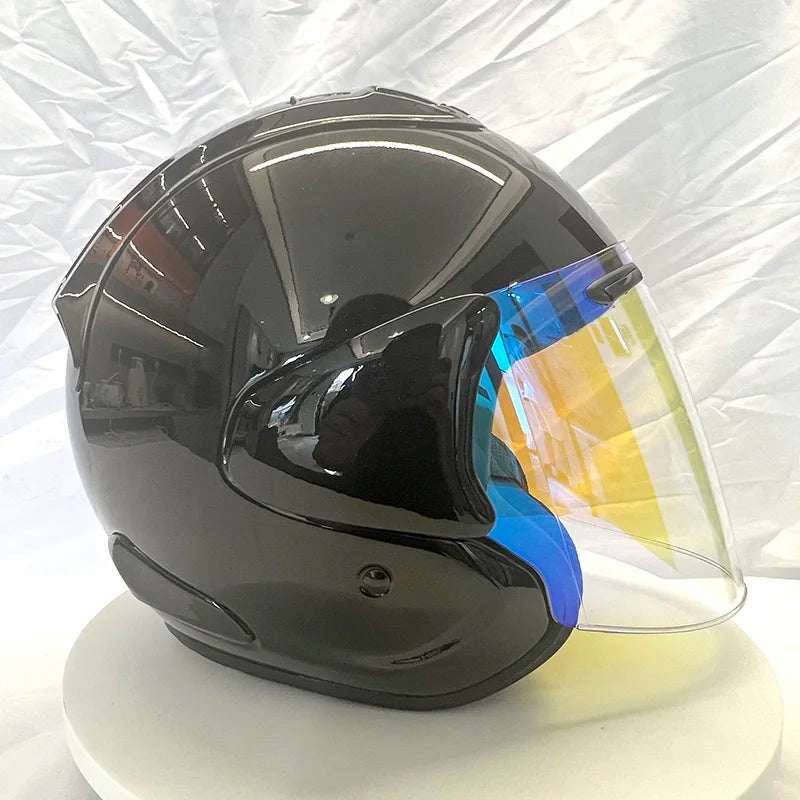 🏍️ Casque Moto Jet 3/4 – Casque Rétro Cruiser & Harley Homologué DOT/ECE